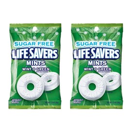 Life Savers Wint O Green Sugar Free Mints - Packaged by Kensington Valley Trading - Perfect for On the Go Snacking - Great For Sharing with Friends and Family