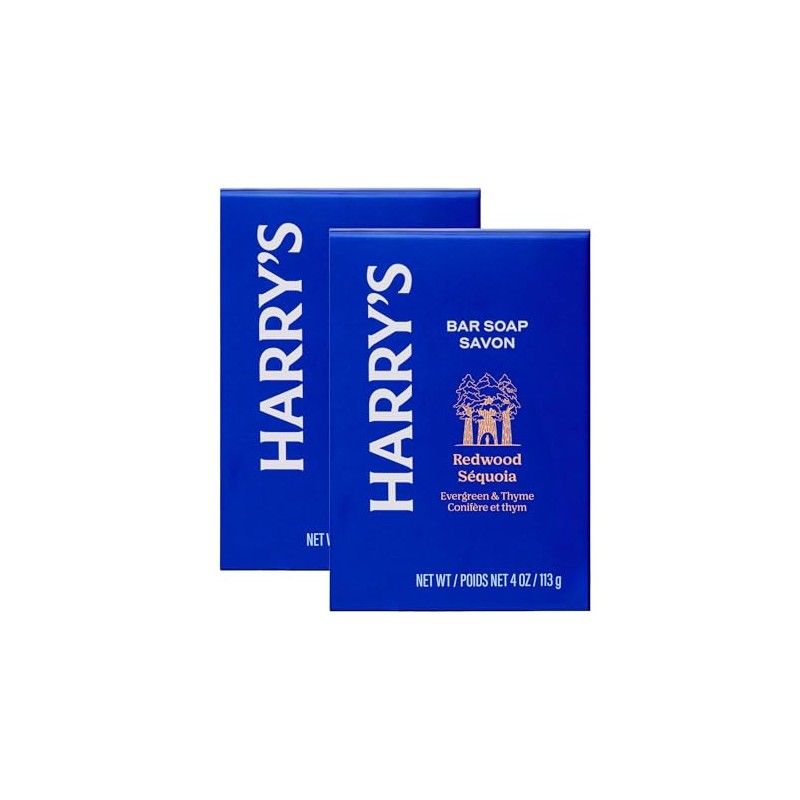 Harry's Bar Soap for Men - Redwood Scent, 4 oz