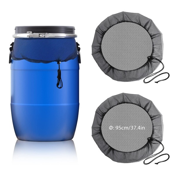Modixun 2 Pack Mesh Cover for Rain Barrel, with Elastic