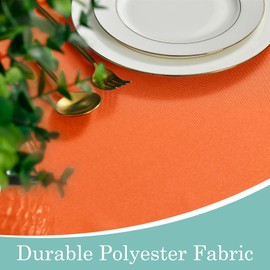 XWZO Table Cloths 60"x102" Waterproof Tablecloths, Rectangle Table Cloth Nappe De Table Rectangulaire Machine Washable Pumpkin Orange Table Cover for Dining, Buffet, Parties, Holiday, Events, Wedding