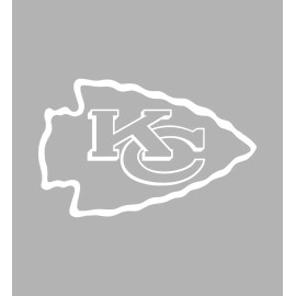 Unbranded Kansas City Chiefs Vinyl Decal - White, 4"