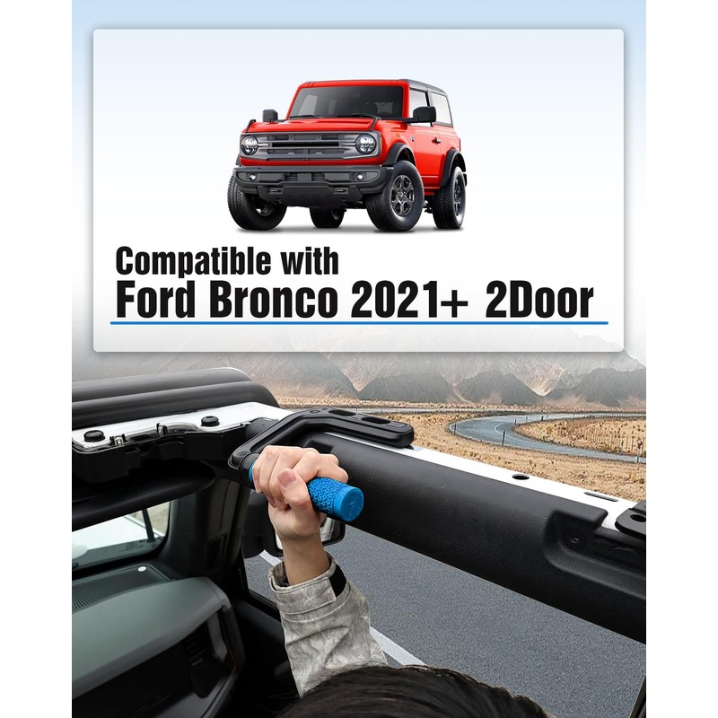 AMWMORV 2 Pack Roll Bar Grab Handles for Ford Bronco