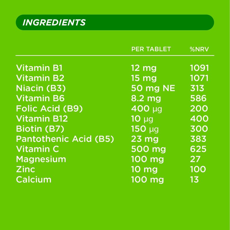 Berocca Energy Effervescent Tablets Including B Vitamins, Magnesium & Zinc