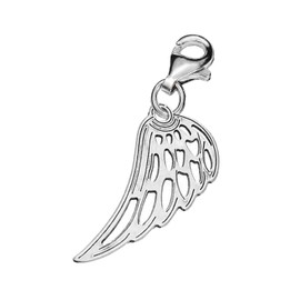 Sterling Silver 925 Guard Angel Wing Charm Clip on Pendant For Charms Bracelet C16C