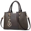 Purse and Handbags for Women, 3 Zip Compartments Tote Bag
