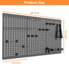 WALMANN Metal Pegboard Wall Tool Organizer Board with Pegboard Hooks,