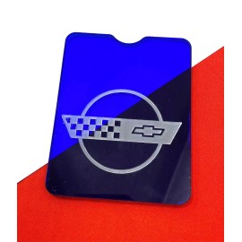 TACCOM C4 Corvette Center Console Cover TRANSLUCENT BLUE (1984 - 1989)