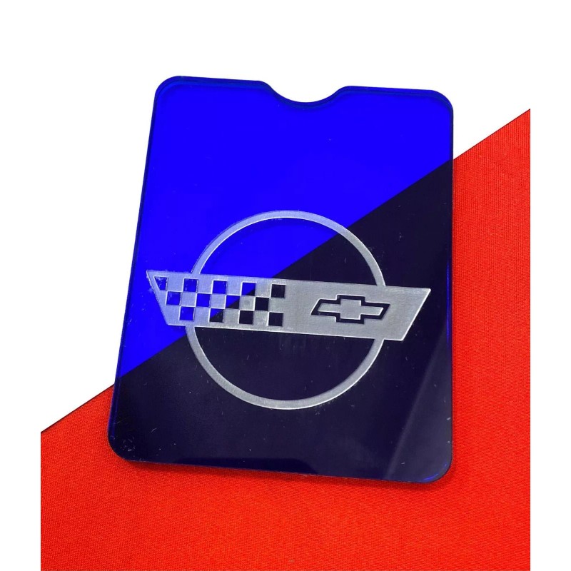 TACCOM C4 Corvette Center Console Cover TRANSLUCENT BLUE (1984 -