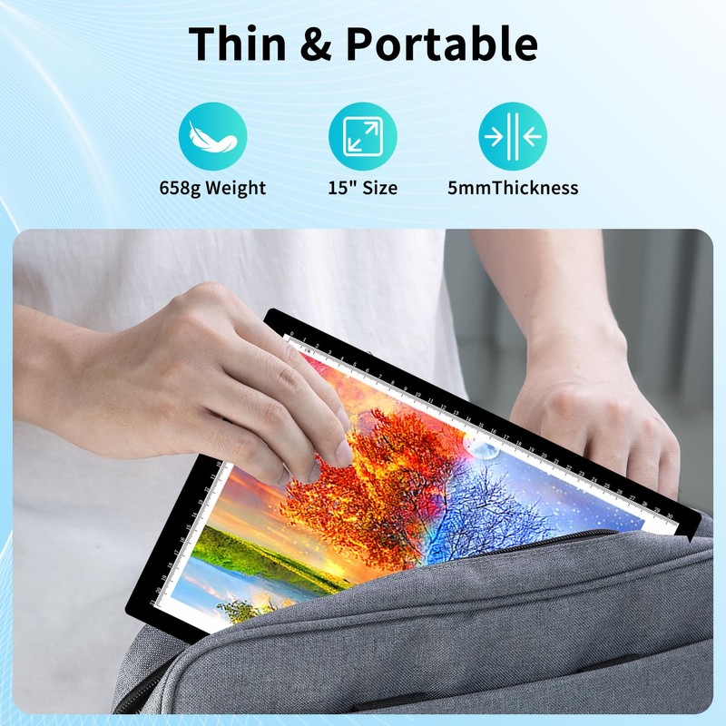 Ultra Thin Light Pad for Tracing, A4 Drawing Light Board