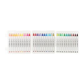 KINGART Dual Tip Alcohol Based Art Markers, 36 Colors Permanent Marker Pens Highlighters with Case Perfect for Illustration Adult Coloring Sketching and Card Making…