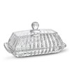 6.5'' Glass Butter Dish with Lid,Clear Classic Covered Butter Container