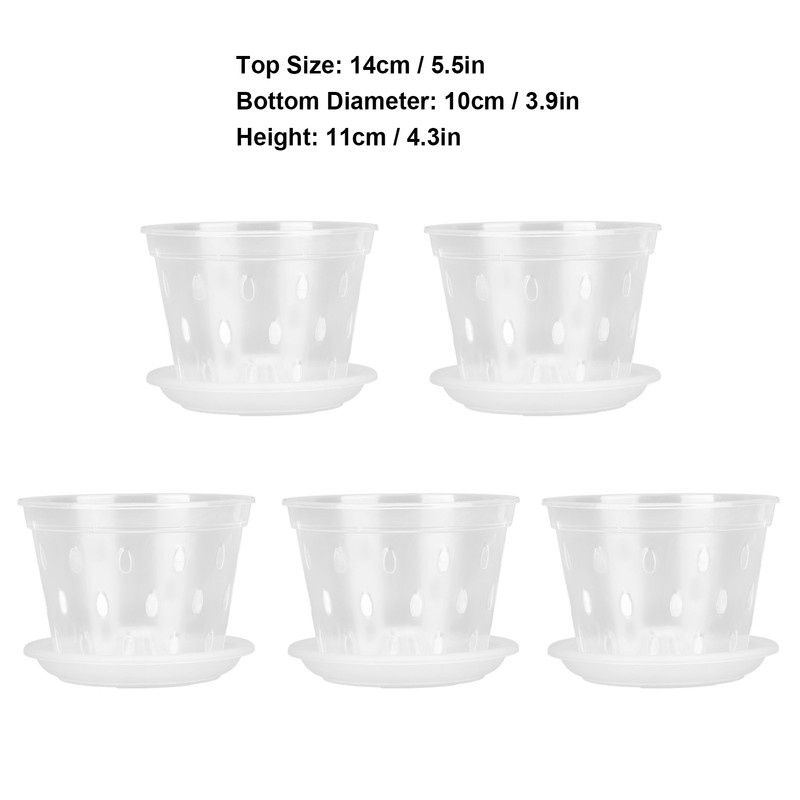 5 Sets Orchid Flower Pot Breathable Clear Orchid Planting Pot