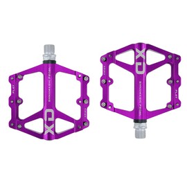 FrontStep General Aluminium Non-Slip Pedals Lightweight Bicycle Pedals with Cr-Mo Steel Spindle for MTB/Mountain Bike Pedal/BMX Pedal (Purple)
