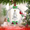 Mulumu 2024 Christmas Tree Ornament Metal Silver Hanging Rotatable Design
