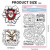 GLOBLELAND 3D Cracks Santa Claus Clear Stamp for Scrapbooking 3D