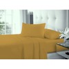 Fitted Bed Sheet With FREE Pillow Case Poly Cotton MUSTARD
