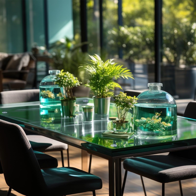 Landical 16" x 24" Rectangle Clear Tempered Glass Table Top