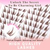 Brown Eyelash Extensions Set, 100 Pieces, 10-13 mm, Mixed Clear