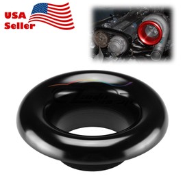 EZAUTO WRAP 3" Black Short Ram Cold Air Intake Turbo Horn Aluminum Alloy Velocity Stack Adapter Kit