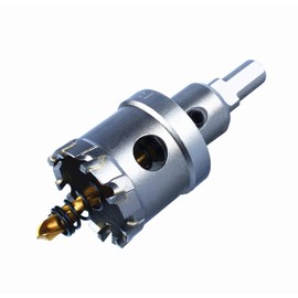 McJ Tools 15mm TCT Hole Saw Long Tungsten Carbide Tipped Hole Saw Set, Hole Cutter Heavy Duty for Stainless Steel,Pilot Drill bit for Stainless Steel, Iron, Aluminum, Alloy,Standard, and Metric Sizes