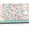 Number Beads Round 7 mm Beads Numbers Mix White Colourful