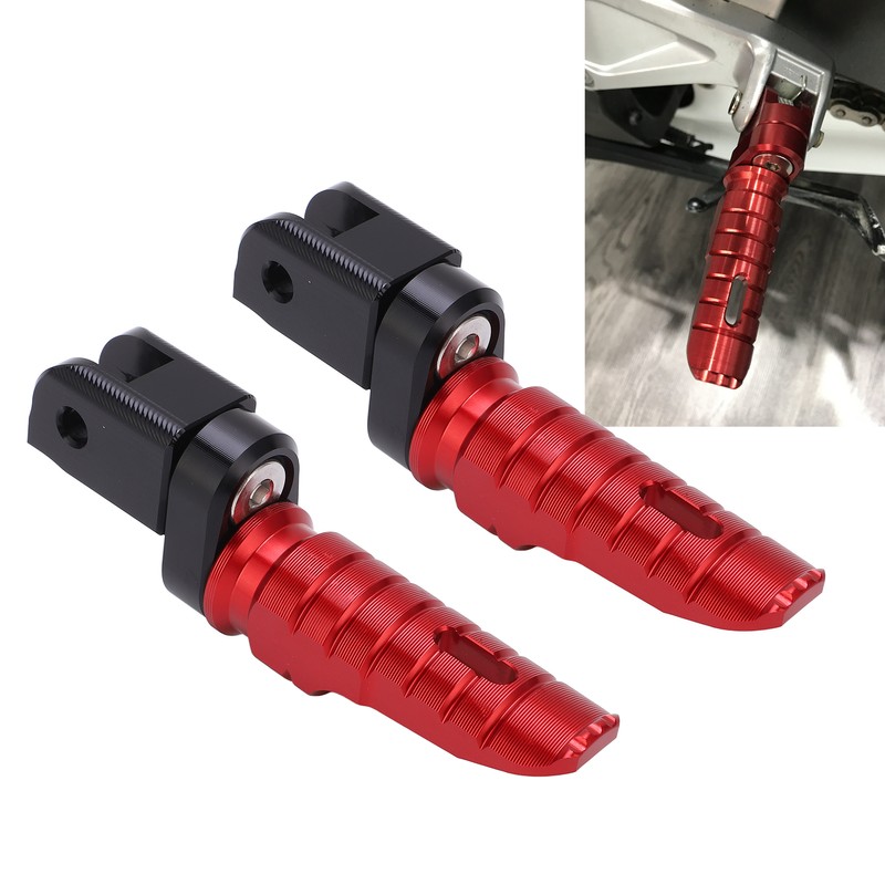 Motorcycle Front Footrests Aluminium Alloy Anti Slip Replacement for MV