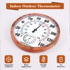 Indoor Outdoor Thermometer Hygrometer - 10Inch Outdoor Thermometers Large Number,