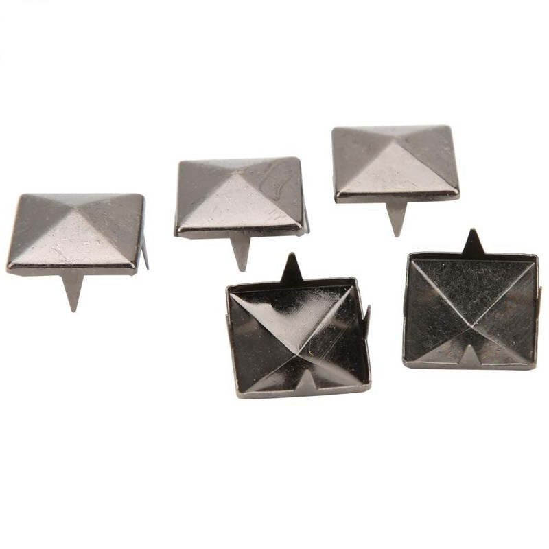 BORDSTRACT Rivets for Shoes, 100 Pieces Square Rivets, 15 mm