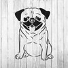 Happy Pug Stencil - Reusable Stencils for Painting - Create