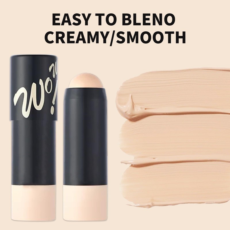 VARKAGE 2 Stück Matte Foundation Stick,Leichte, aufbaubare, volle Deckkraft,Langlebige Gesichts