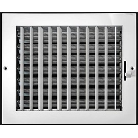 Air Flow Decor 10x6 HVAC Vent Cover Sidewall/Ceiling Adjustable Register, Outside Dimensions: 11.75"w X 7.75"h