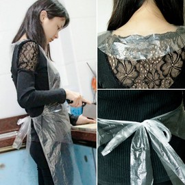 Cuigu 25 Pieces Kitchen Apron Set Waterproof Apron Set for Men and Women, transparent