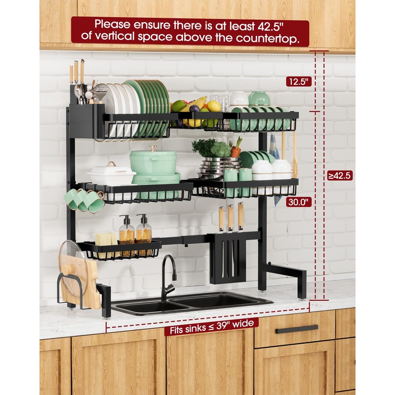 Sakugi Dish Drying Rack - Over The Sink Dish Drainer