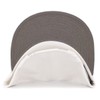 KNW-1471 WHT Plain Classic 5 Panel Snapback Mesh Back Flat