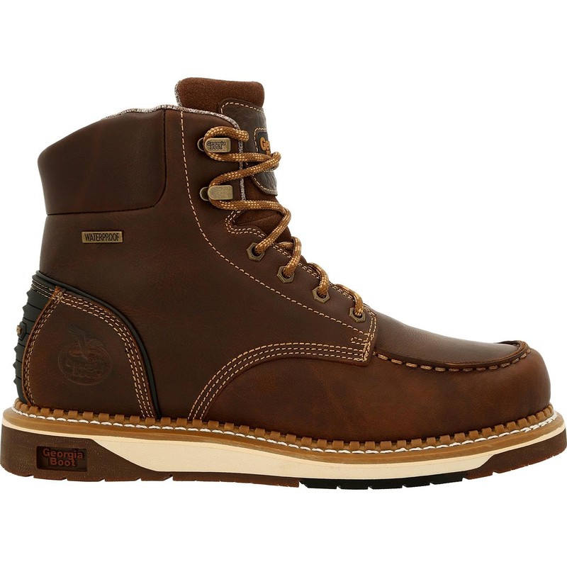 Georgia Boot Men's AMP LT Wedge Industrial Boot, Brown, 13