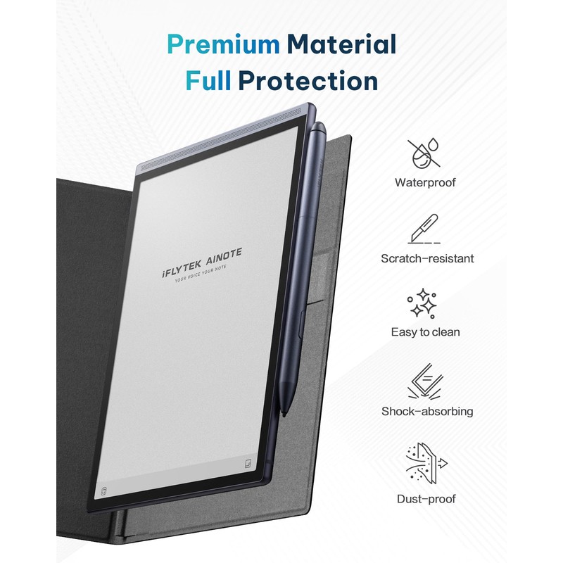 Protective Folio Case for iFLYTEK AINOTE Air2 Note-Taking Tablet 8.2",