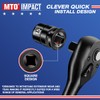 MTO 1/2" Drive 15mm Shallow Impact Socket, 6-Point Metric Socket