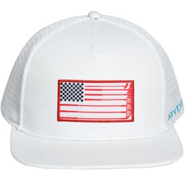 EDTREK Adventure Snapback Hat - Surf Hat - Beach Hat - Hiking Trucker Hat - Flying High Hat (Golf Flag - White)