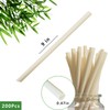 Extra Wide Bamboo Boba Straws Disposable - Pack of 200