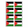 Generisch Set of 8 Palestine Flags Sticker Set, Black, White,