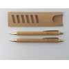 CHLOENCE Environmentally friendly bamboo pen + mechanical pencil in case