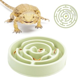 OOXYG Bearded Dragon Maze Bowls Puzzle, Bearded Dragon Feeding Dish Food Bowl, Reptile Feeding Dish to Slow Down Eating, Worm Dubia Cricket Anti-Escape Food Bowl