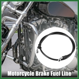Motoforti 100cm 39.37" Motorcycle Braided Brake Clutch Oil Hoses Pipe Black Long-lasting