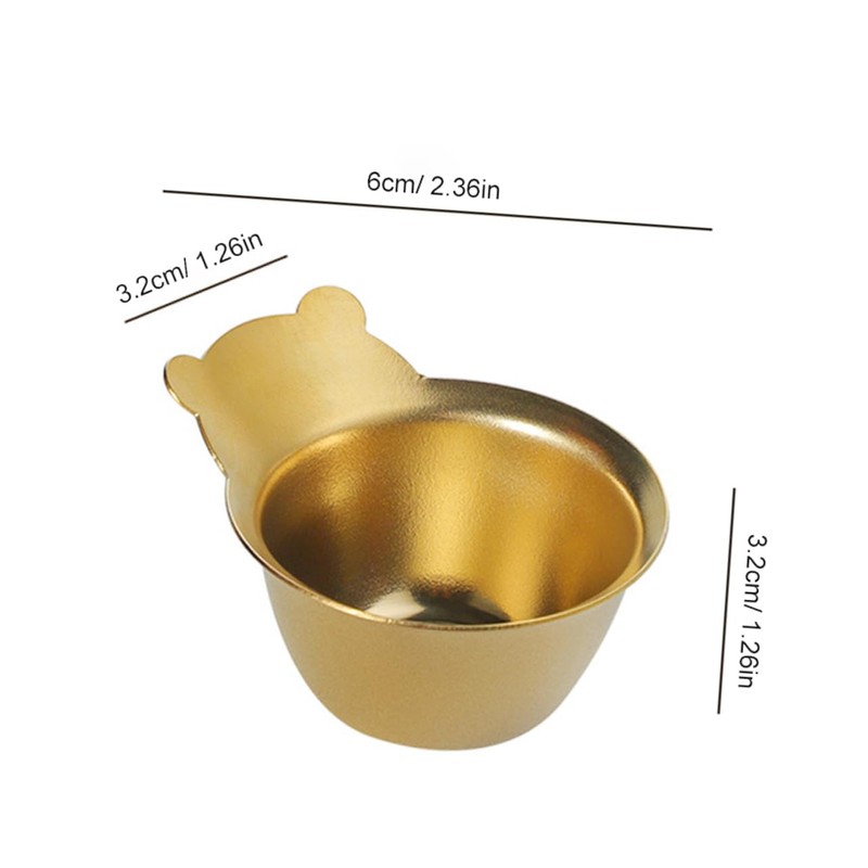 MAGICLULU 2pcs Salad Dressing Container Small Sauce Tray Bear Shape