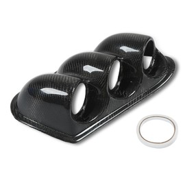 52mm Carbon Fiber Dash Board Triple Gauge Pod Holder Replacement for Mitsubishi Lancer EVO 7th 8th 9th RHD 2001‑2007