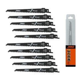 JMD 10-Piece S644D Reciprocating Saw Blades Wood 6TPI Reciprocating Saw Blade Set for Wood 152mm Sabre Saw Blades Compatible with Bosch Dewalt Makita etc