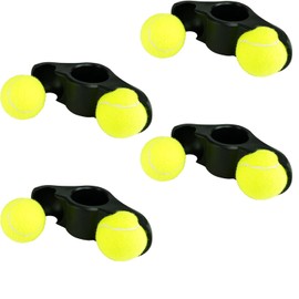 4 Pieces Rocker Feet Adapter Set Indoor Trainer Exercise Cycling Feet Mat Indoor with 8 Pieces Tennis Balls