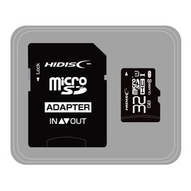 HIDISC HDMCSDH32GCL10UIJP3 MicroSDHC Card 32GB CLASS10 UHS-1 Compatible with SD Adapter / Case