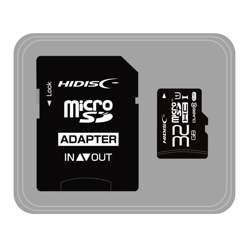 HIDISC HDMCSDH32GCL10UIJP3 MicroSDHC Card 32GB CLASS10 UHS-1 Compatible with SD