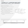 BRAINWAVZ Transparent Under Desk Laptop Holder Mount with Adhesive &